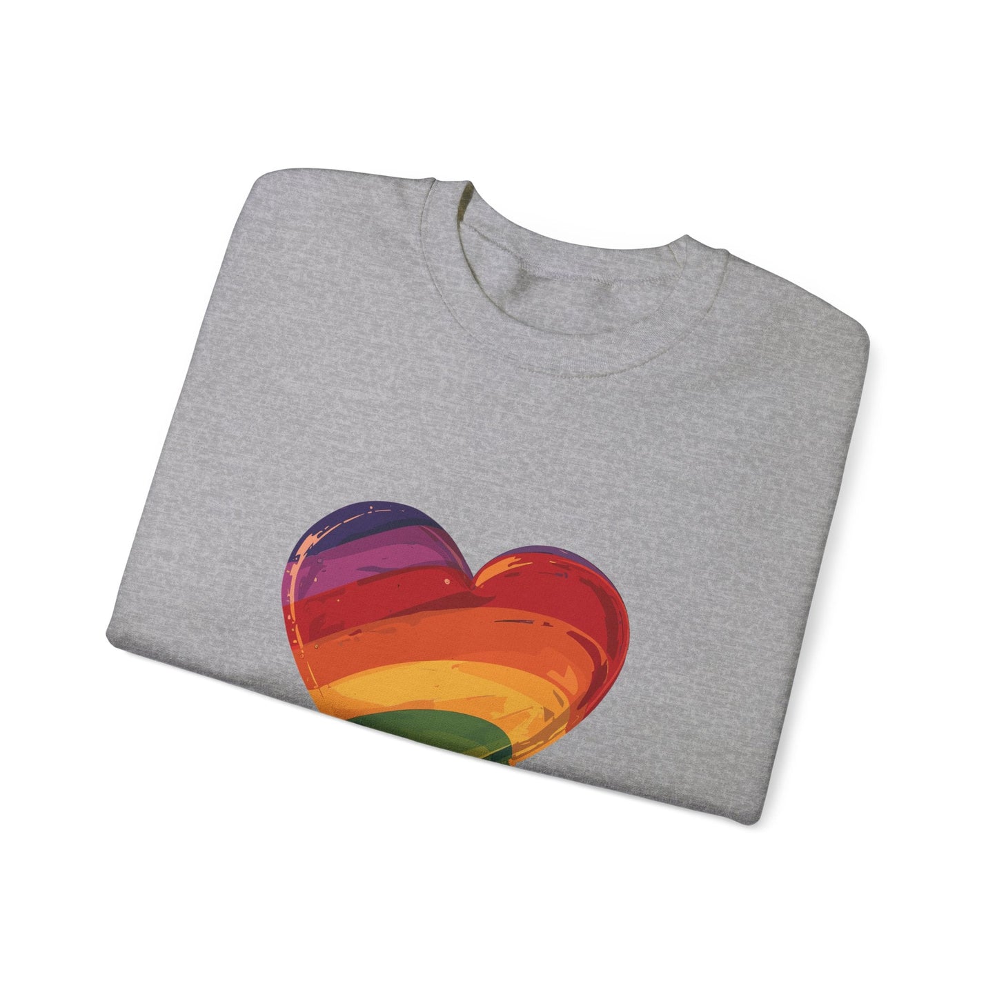 Cartoon Rainbow Heart - Unisex Sweatshirt - Sweatshirt - The Lucky Wombat