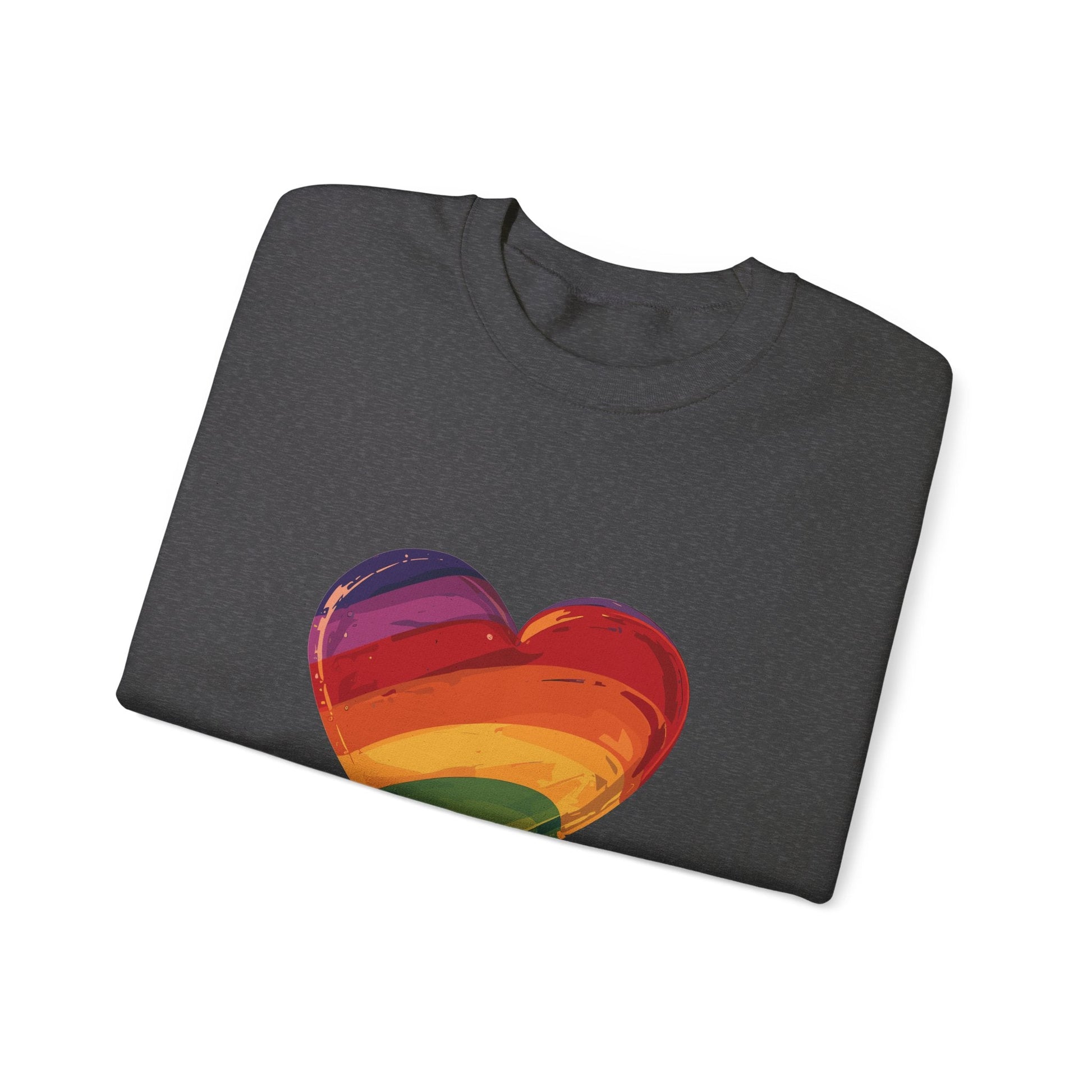Cartoon Rainbow Heart - Unisex Sweatshirt - Sweatshirt - The Lucky Wombat