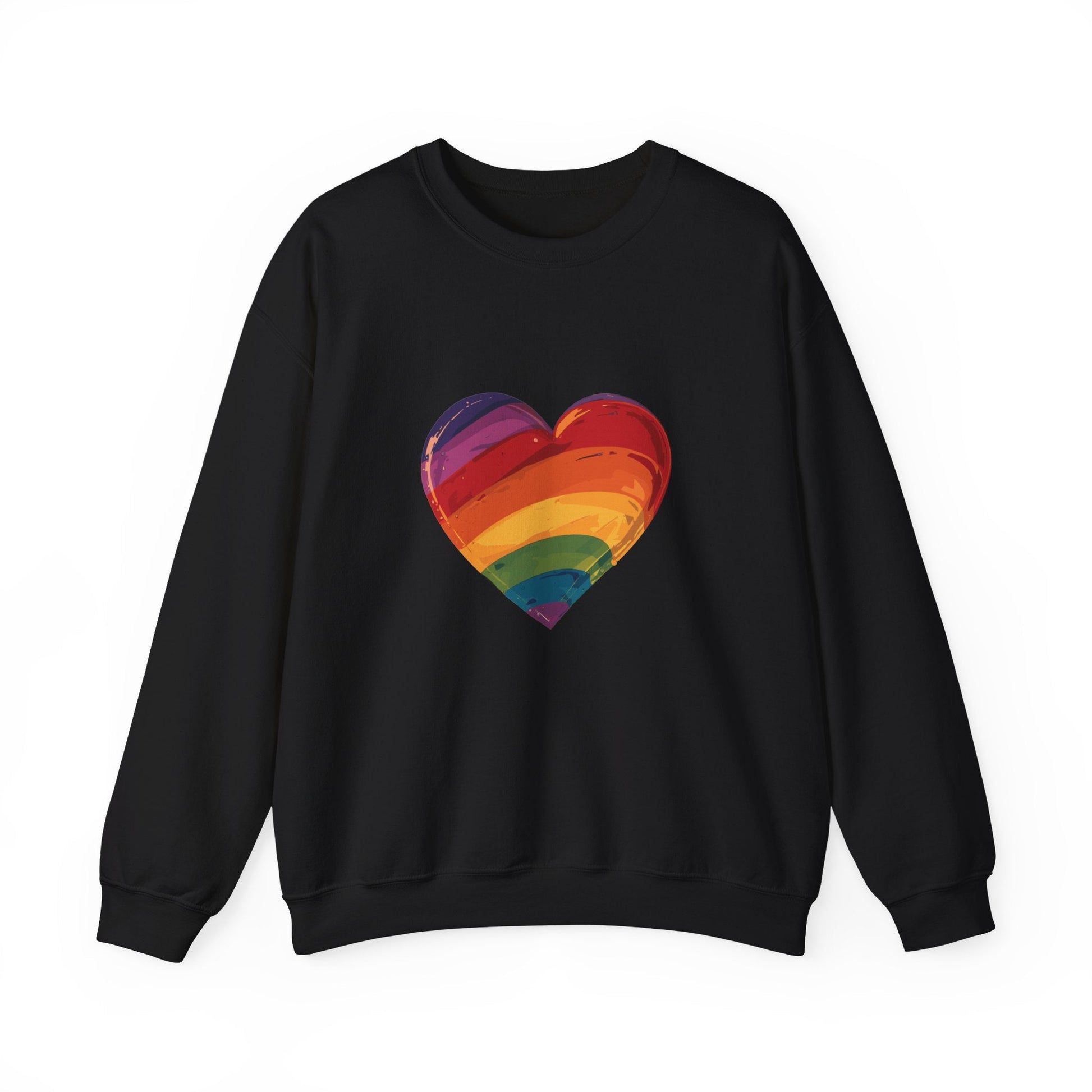 Cartoon Rainbow Heart - Unisex Sweatshirt - Sweatshirt - The Lucky Wombat