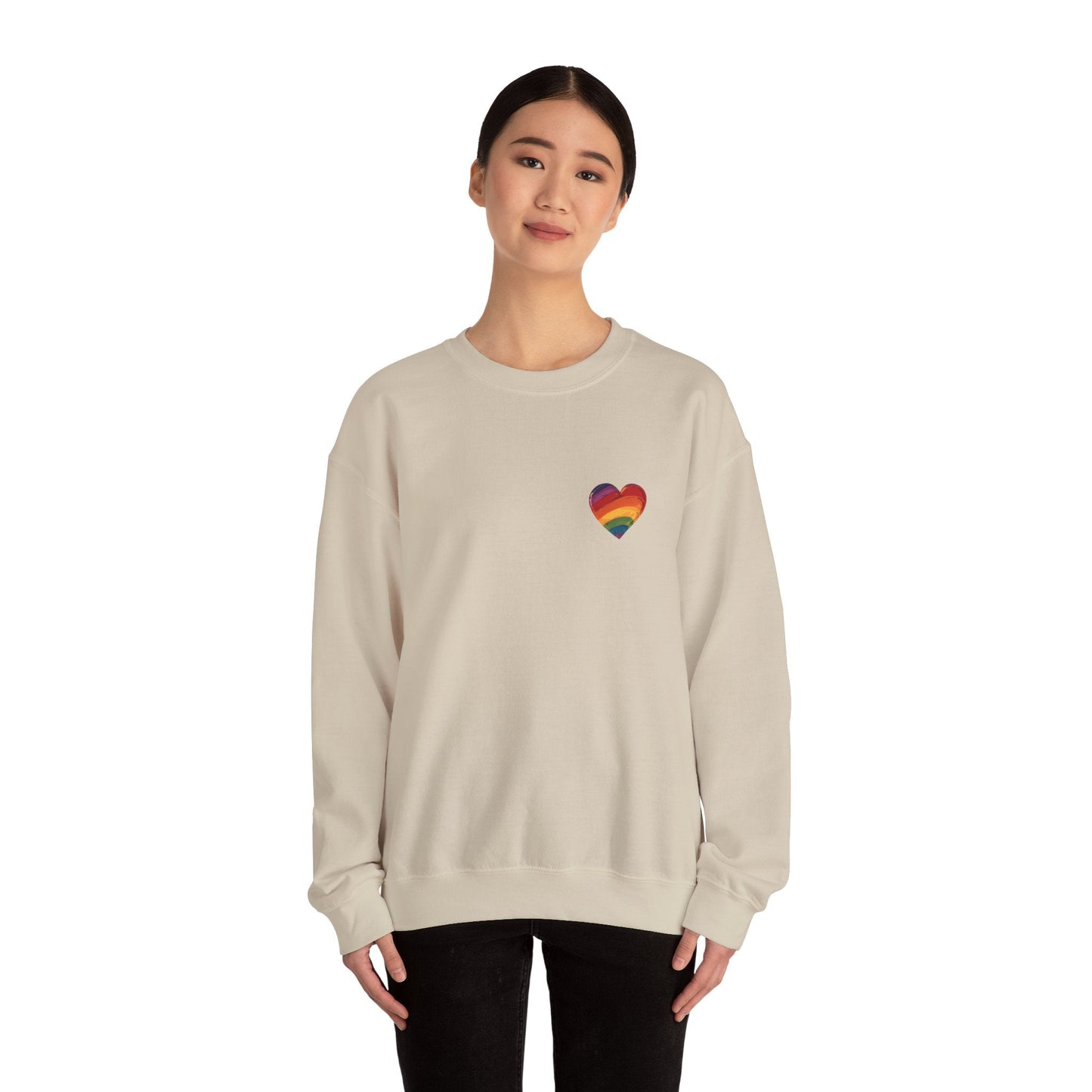 Cartoon Rainbow Heart - Unisex Sweatshirt - Sweatshirt - The Lucky Wombat