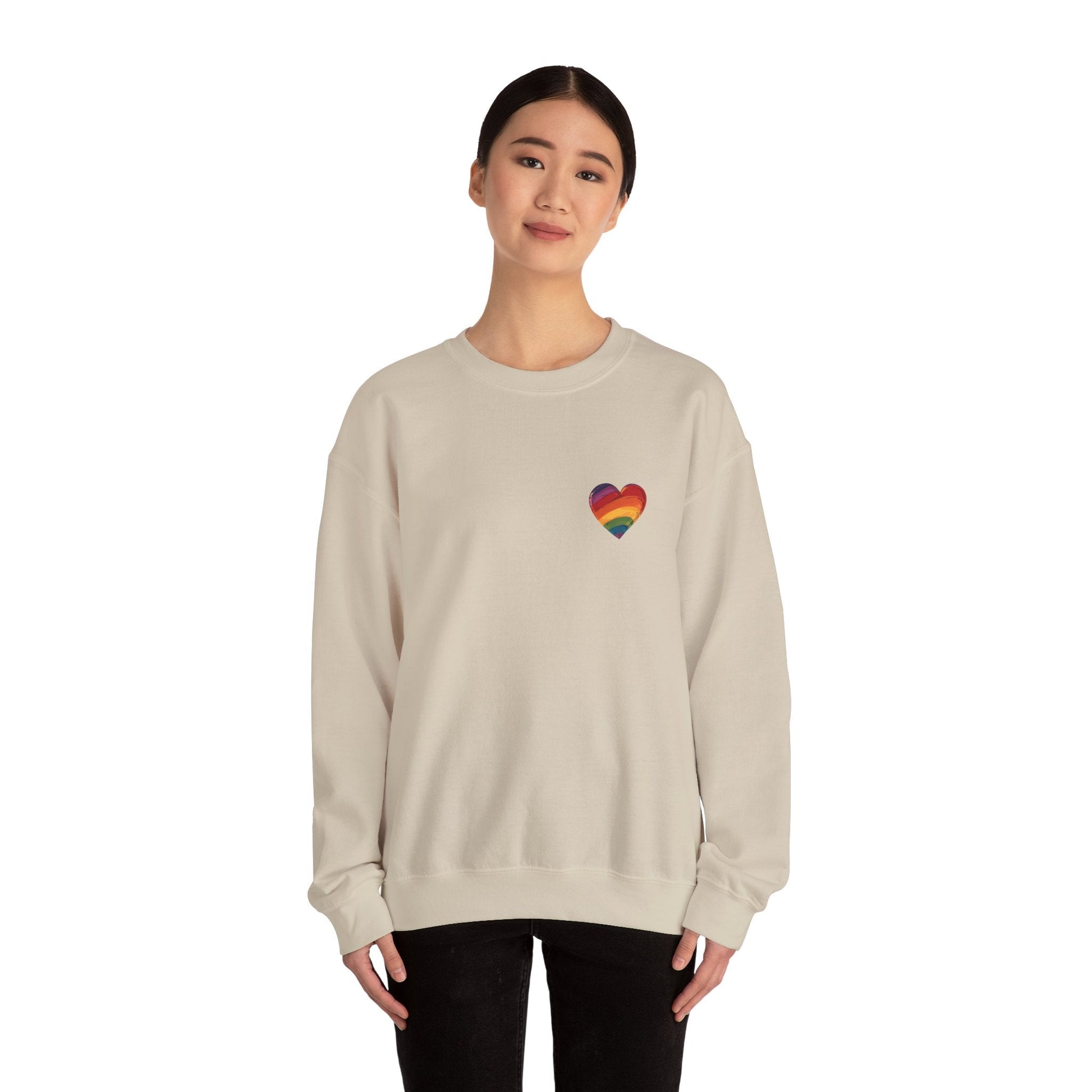 Cartoon Rainbow Heart - Unisex Sweatshirt - Sweatshirt - The Lucky Wombat