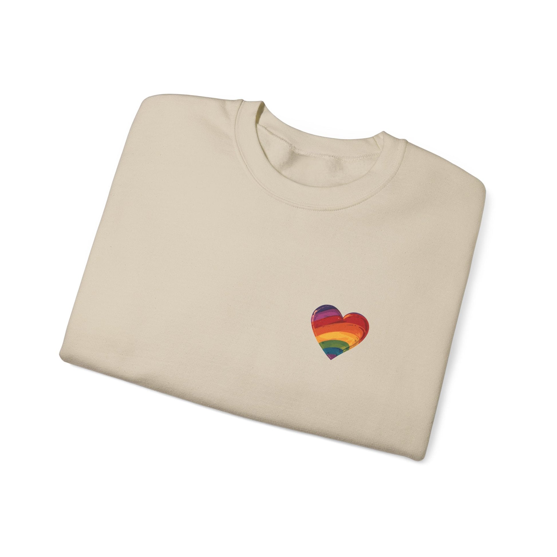 Cartoon Rainbow Heart - Unisex Sweatshirt - Sweatshirt - The Lucky Wombat