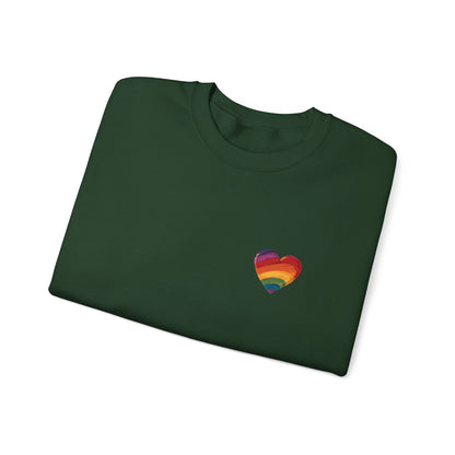 Cartoon Rainbow Heart - Unisex Sweatshirt - Sweatshirt - The Lucky Wombat