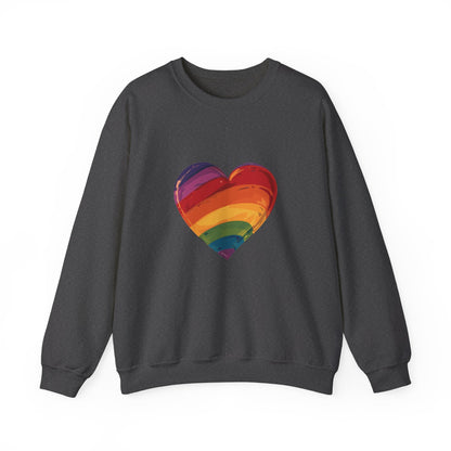 Cartoon Rainbow Heart - Unisex Sweatshirt - Sweatshirt - The Lucky Wombat