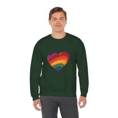Cartoon Rainbow Heart - Unisex Sweatshirt - Sweatshirt - The Lucky Wombat