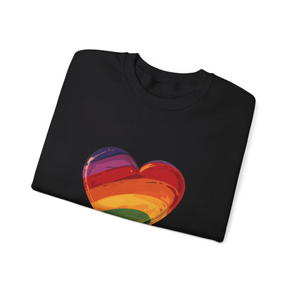 Cartoon Rainbow Heart - Unisex Sweatshirt - Sweatshirt - The Lucky Wombat