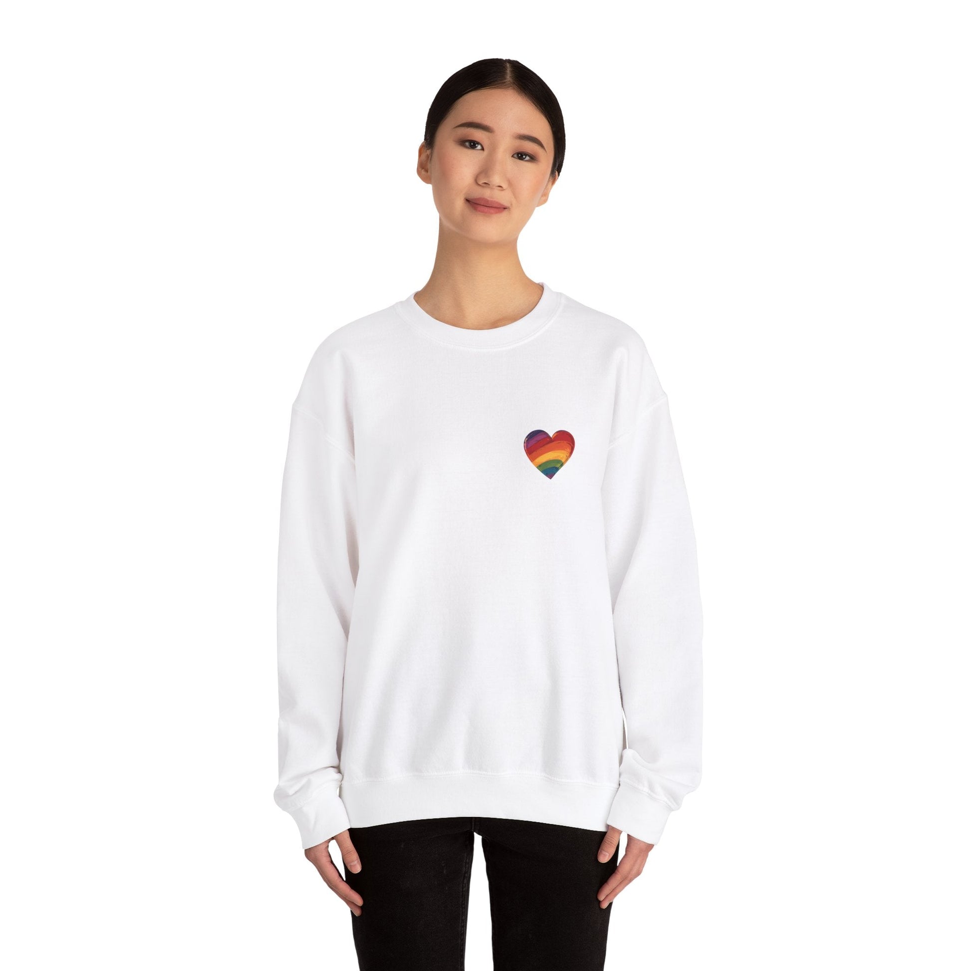 Cartoon Rainbow Heart - Unisex Sweatshirt - Sweatshirt - The Lucky Wombat