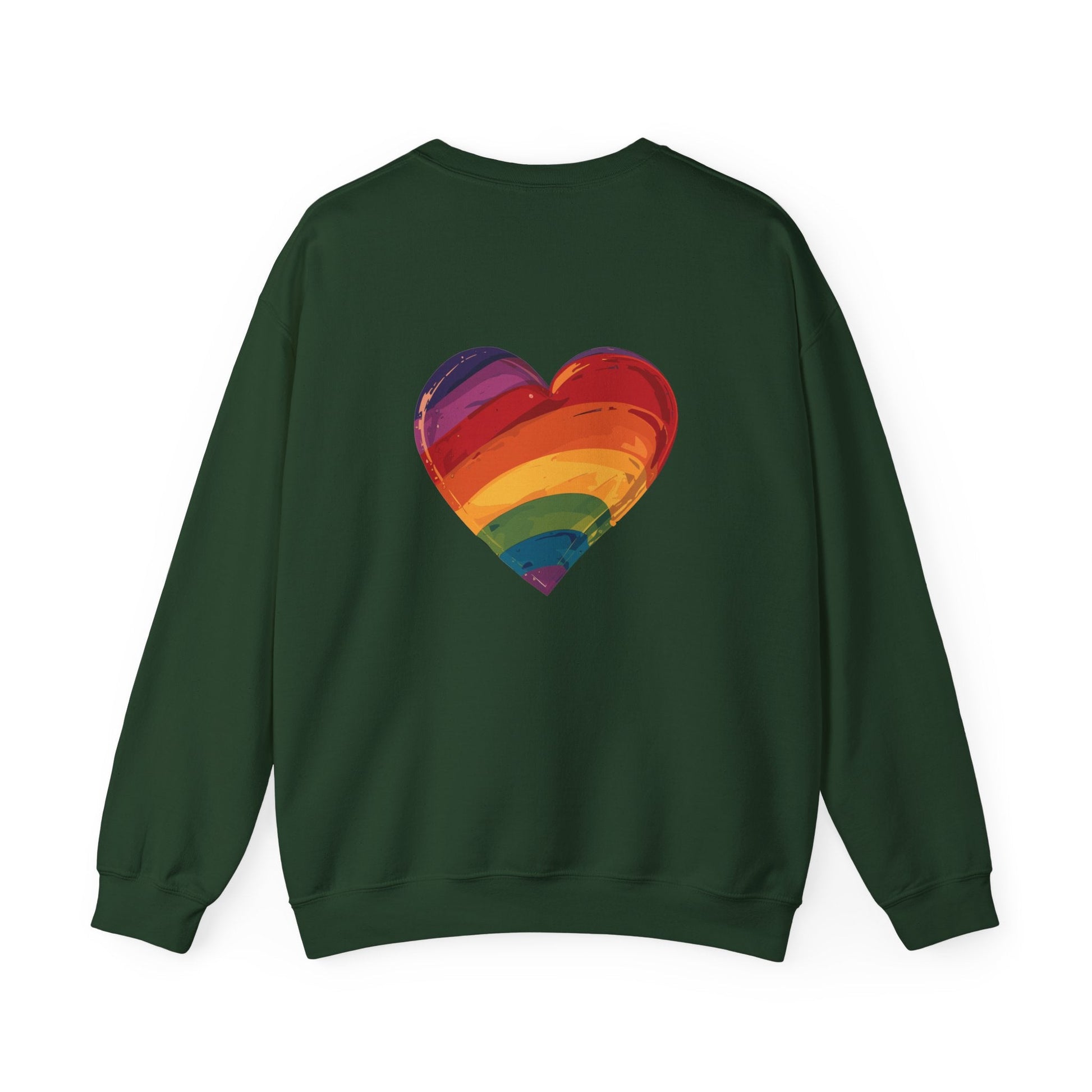 Cartoon Rainbow Heart - Unisex Sweatshirt - Sweatshirt - The Lucky Wombat