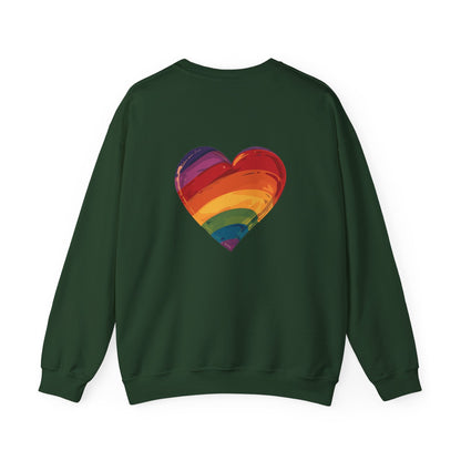 Cartoon Rainbow Heart - Unisex Sweatshirt - Sweatshirt - The Lucky Wombat