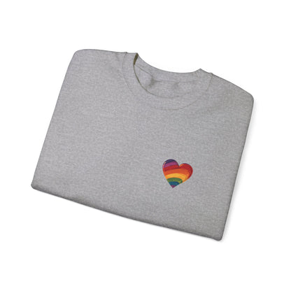 Cartoon Rainbow Heart - Unisex Sweatshirt - Sweatshirt - The Lucky Wombat