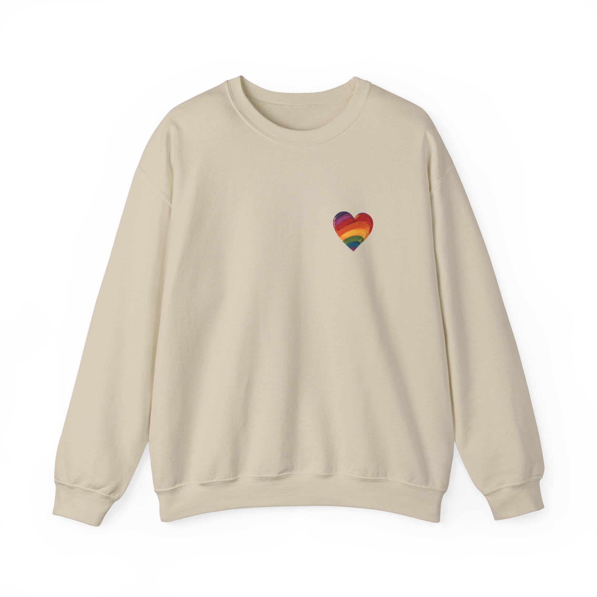 Cartoon Rainbow Heart - Unisex Sweatshirt - Sweatshirt - The Lucky Wombat