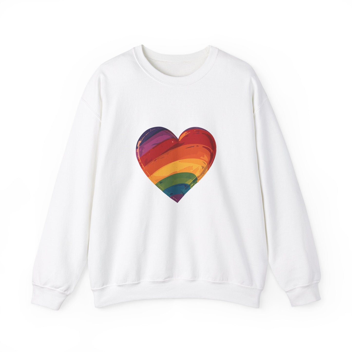 Cartoon Rainbow Heart - Unisex Sweatshirt - Sweatshirt - The Lucky Wombat