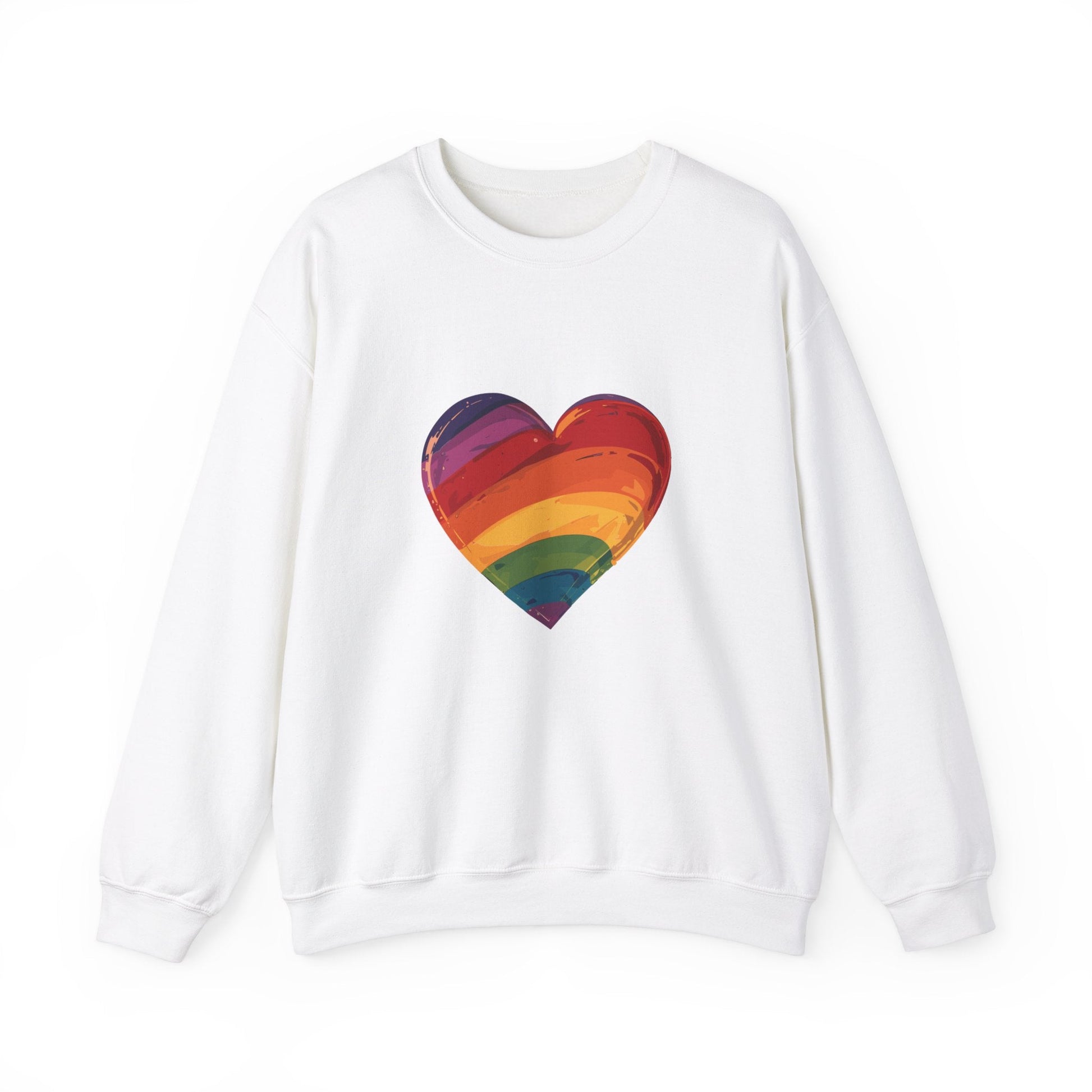 Cartoon Rainbow Heart - Unisex Sweatshirt - Sweatshirt - The Lucky Wombat