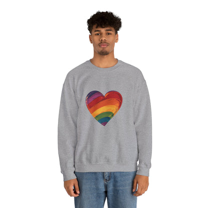 Cartoon Rainbow Heart - Unisex Sweatshirt - Sweatshirt - The Lucky Wombat