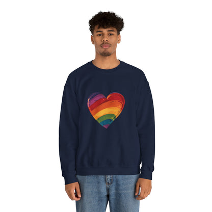 Cartoon Rainbow Heart - Unisex Sweatshirt - Sweatshirt - The Lucky Wombat