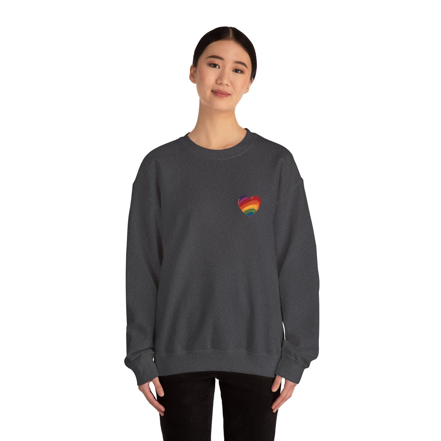 Cartoon Rainbow Heart - Unisex Sweatshirt - Sweatshirt - The Lucky Wombat