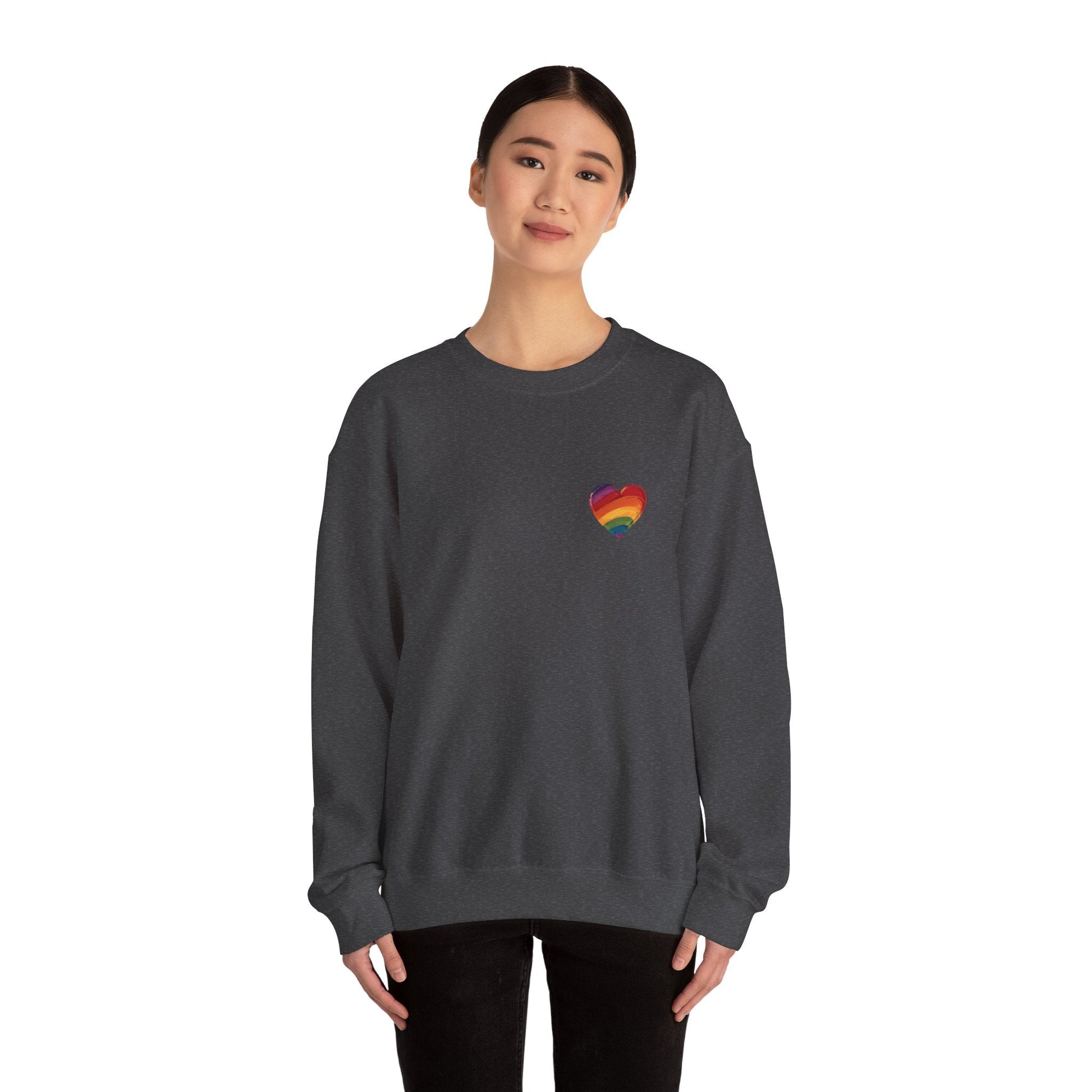 Cartoon Rainbow Heart - Unisex Sweatshirt - Sweatshirt - The Lucky Wombat