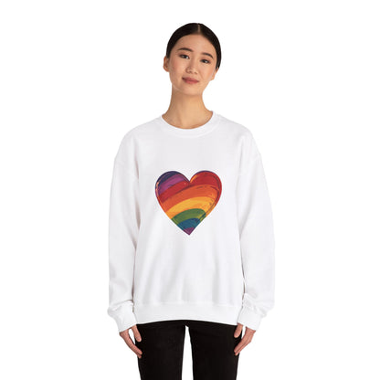 Cartoon Rainbow Heart - Unisex Sweatshirt - Sweatshirt - The Lucky Wombat