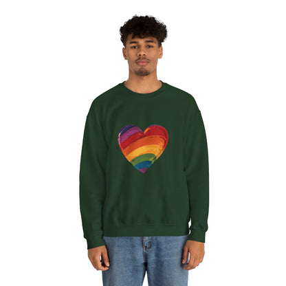 Cartoon Rainbow Heart - Unisex Sweatshirt - Sweatshirt - The Lucky Wombat