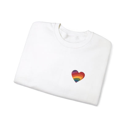 Cartoon Rainbow Heart - Unisex Sweatshirt - Sweatshirt - The Lucky Wombat