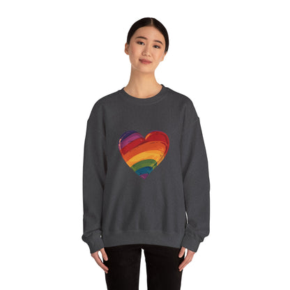 Cartoon Rainbow Heart - Unisex Sweatshirt - Sweatshirt - The Lucky Wombat