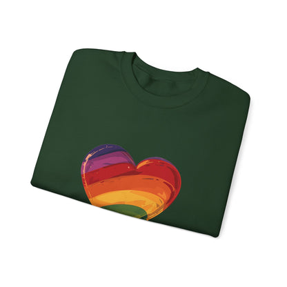 Cartoon Rainbow Heart - Unisex Sweatshirt - Sweatshirt - The Lucky Wombat