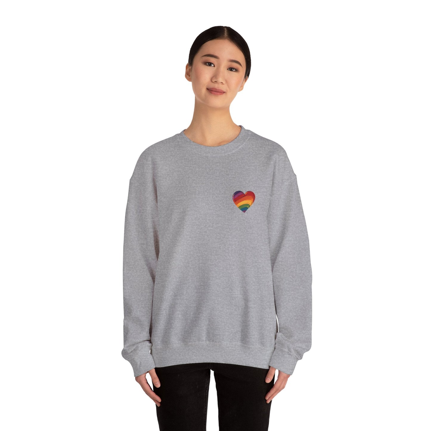 Cartoon Rainbow Heart - Unisex Sweatshirt - Sweatshirt - The Lucky Wombat