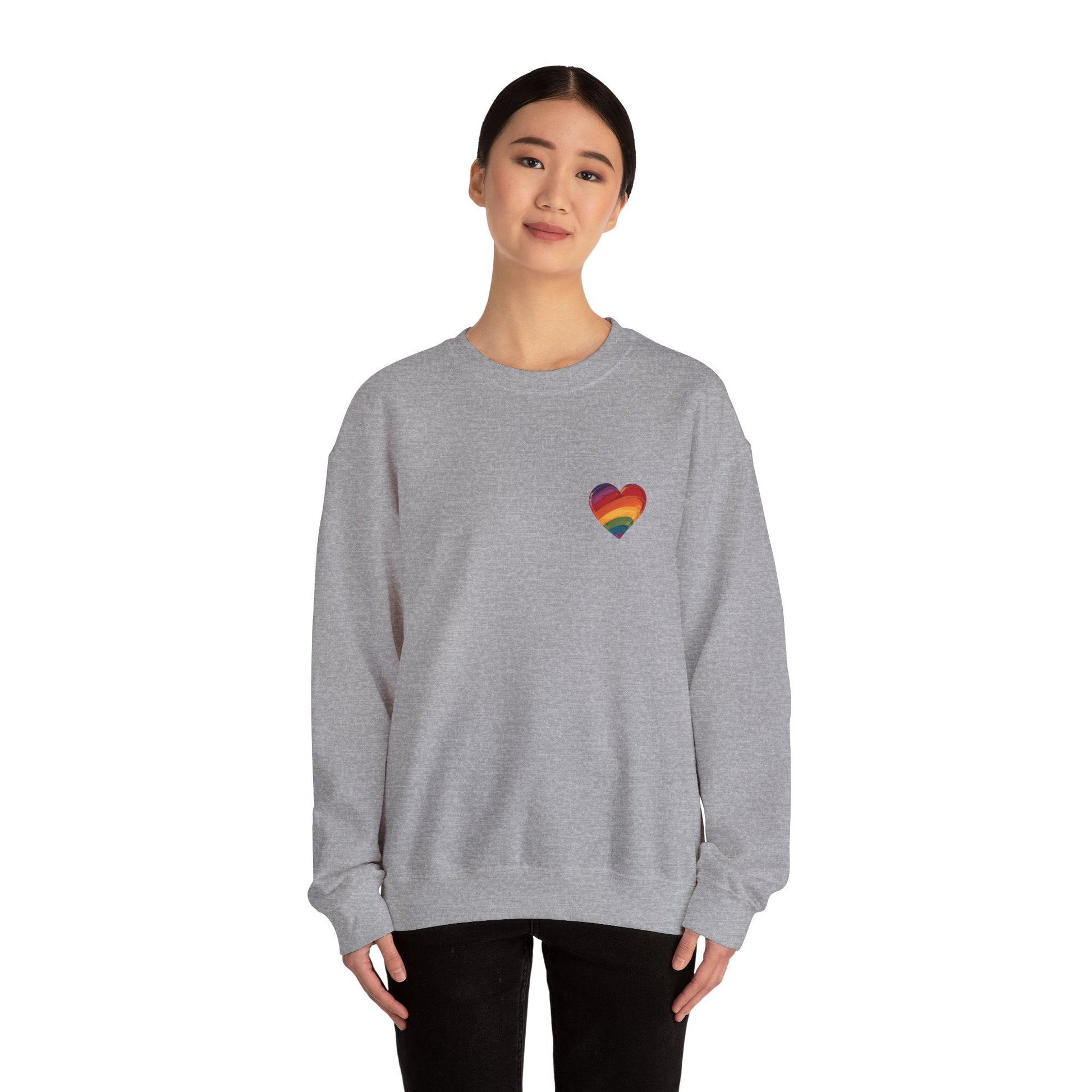 Cartoon Rainbow Heart - Unisex Sweatshirt - Sweatshirt - The Lucky Wombat