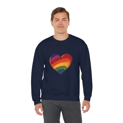 Cartoon Rainbow Heart - Unisex Sweatshirt - Sweatshirt - The Lucky Wombat