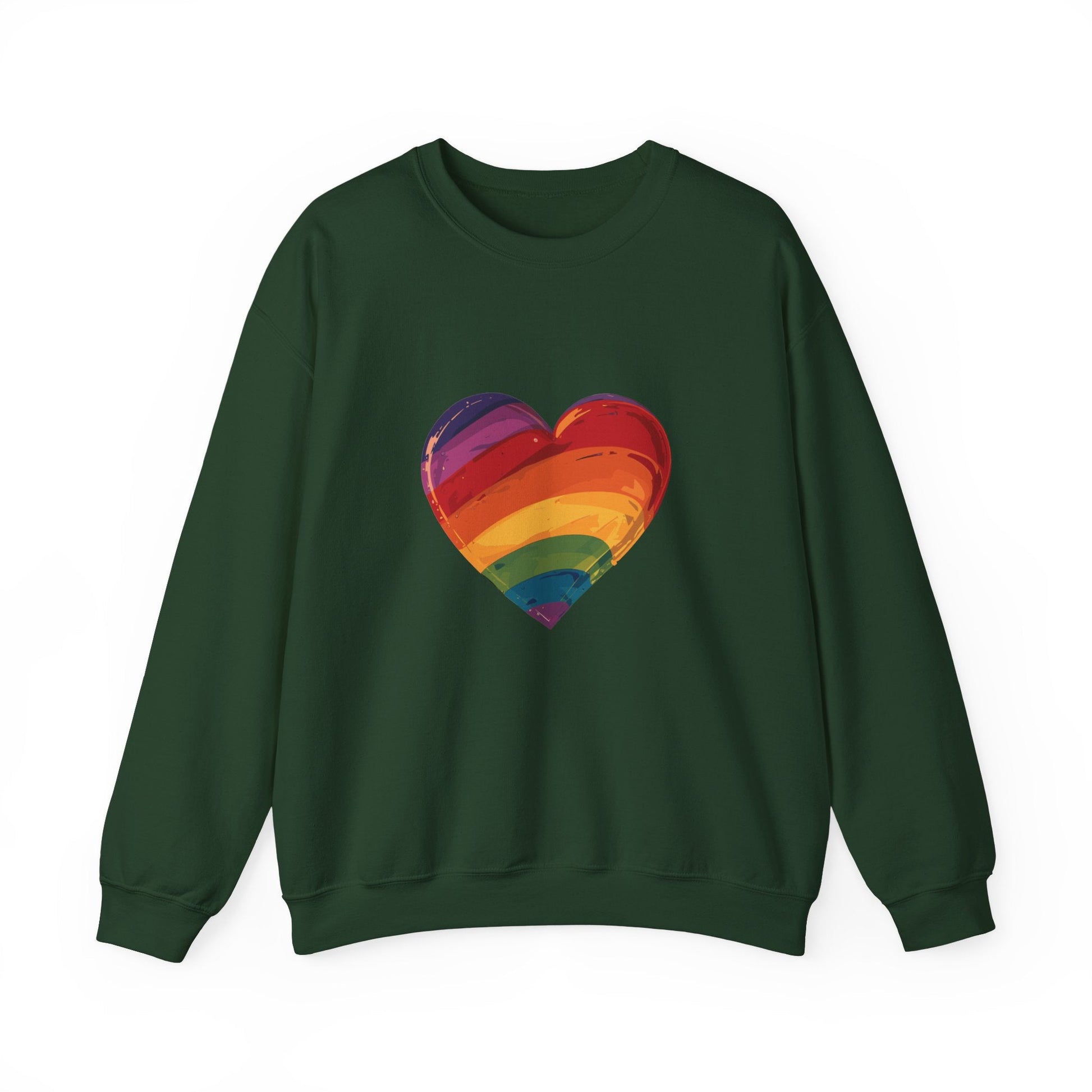 Cartoon Rainbow Heart - Unisex Sweatshirt - Sweatshirt - The Lucky Wombat