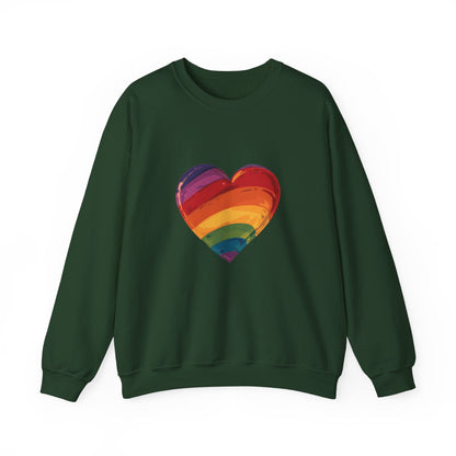Cartoon Rainbow Heart - Unisex Sweatshirt - Sweatshirt - The Lucky Wombat