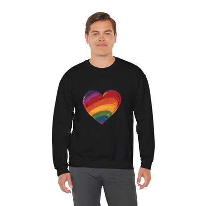 Cartoon Rainbow Heart - Unisex Sweatshirt - Sweatshirt - The Lucky Wombat