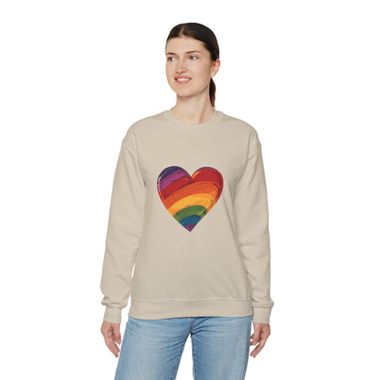 Cartoon Rainbow Heart - Unisex Sweatshirt - Sweatshirt - The Lucky Wombat