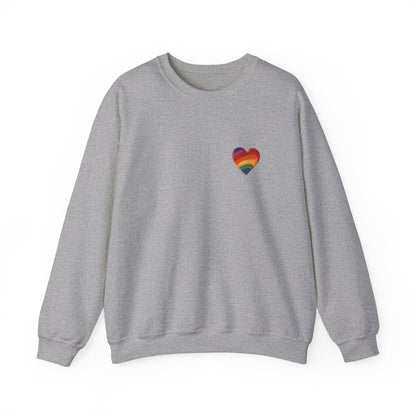 Cartoon Rainbow Heart - Unisex Sweatshirt - Sweatshirt - The Lucky Wombat