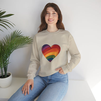 Cartoon Rainbow Heart - Unisex Sweatshirt - Sweatshirt - The Lucky Wombat