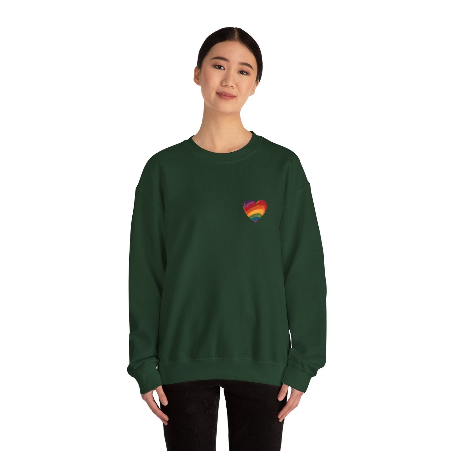 Cartoon Rainbow Heart - Unisex Sweatshirt - Sweatshirt - The Lucky Wombat