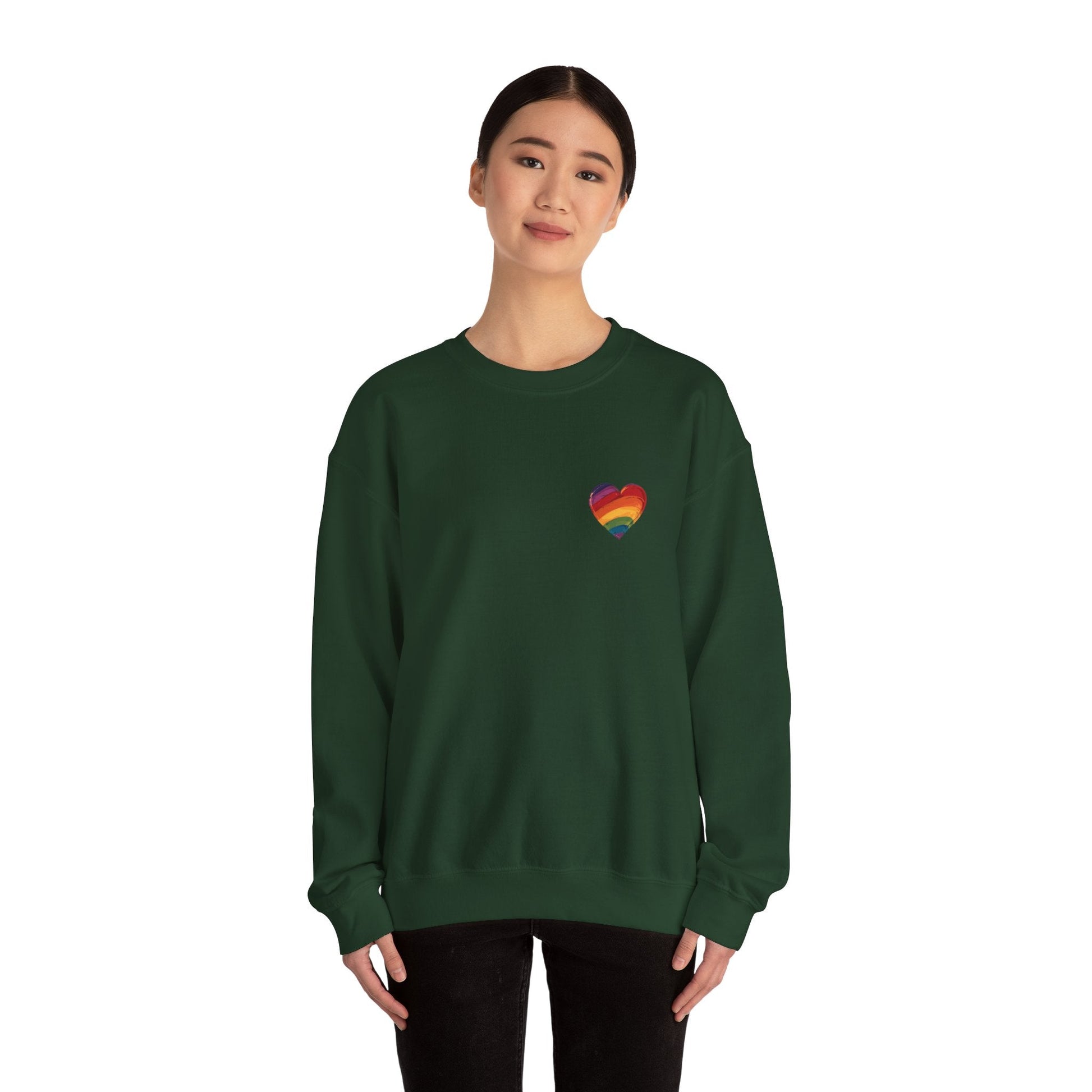 Cartoon Rainbow Heart - Unisex Sweatshirt - Sweatshirt - The Lucky Wombat
