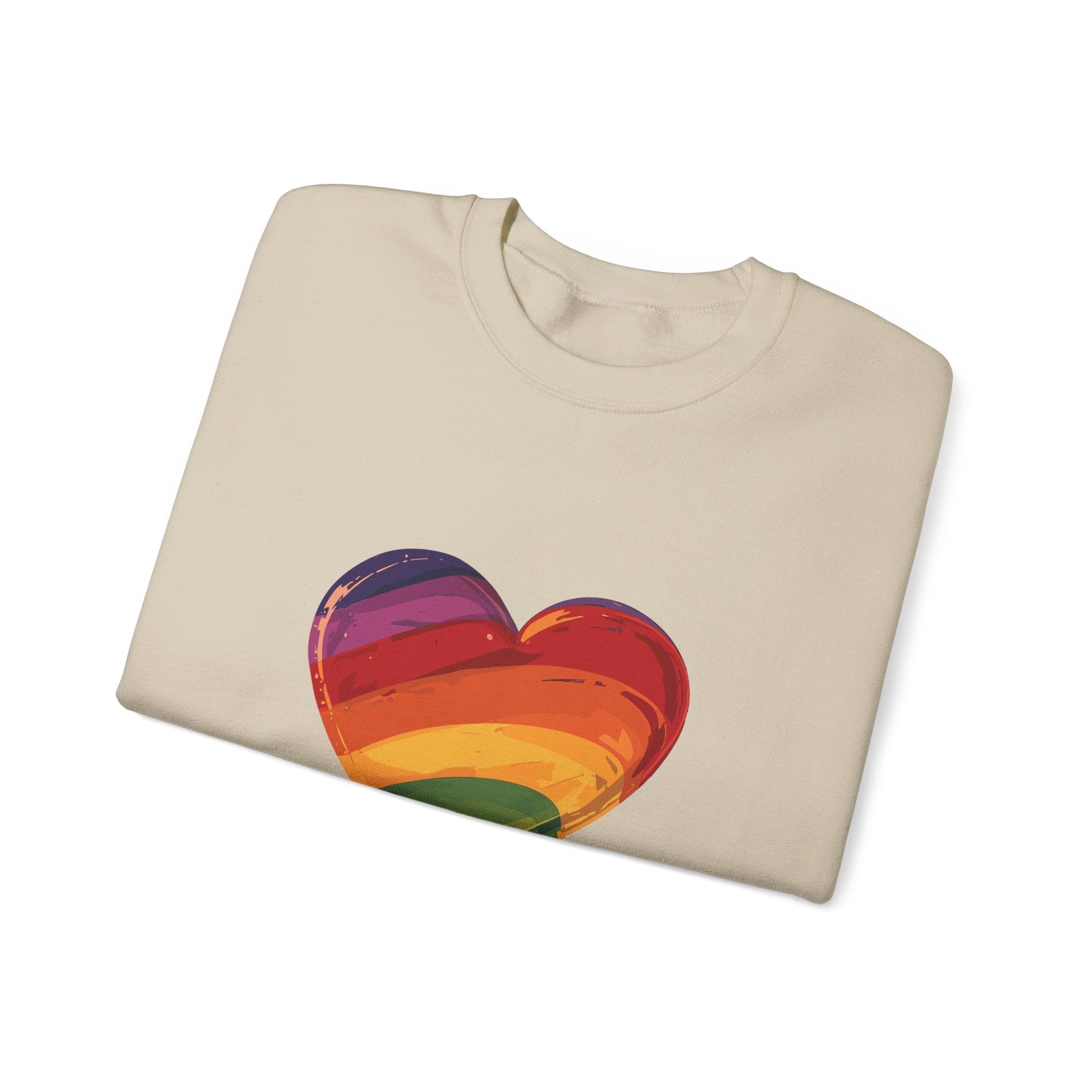 Cartoon Rainbow Heart - Unisex Sweatshirt - Sweatshirt - The Lucky Wombat