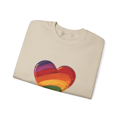 Cartoon Rainbow Heart - Unisex Sweatshirt - Sweatshirt - The Lucky Wombat