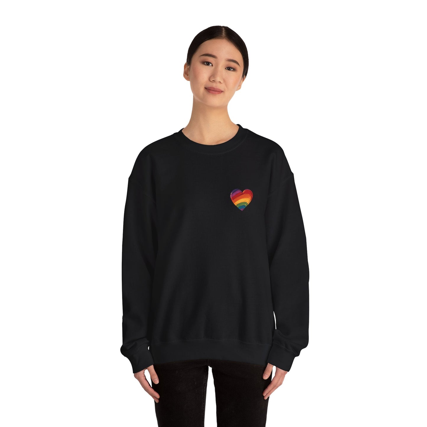 Cartoon Rainbow Heart - Unisex Sweatshirt - Sweatshirt - The Lucky Wombat