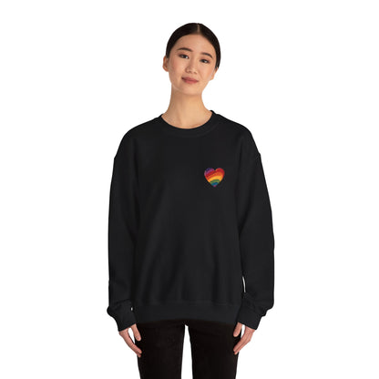 Cartoon Rainbow Heart - Unisex Sweatshirt - Sweatshirt - The Lucky Wombat
