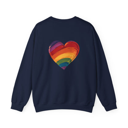 Cartoon Rainbow Heart - Unisex Sweatshirt - Sweatshirt - The Lucky Wombat