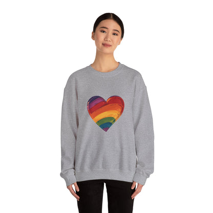 Cartoon Rainbow Heart - Unisex Sweatshirt - Sweatshirt - The Lucky Wombat