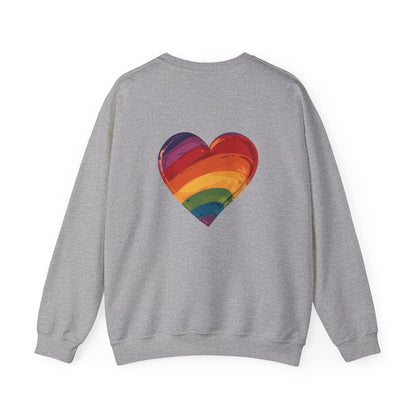 Cartoon Rainbow Heart - Unisex Sweatshirt - Sweatshirt - The Lucky Wombat