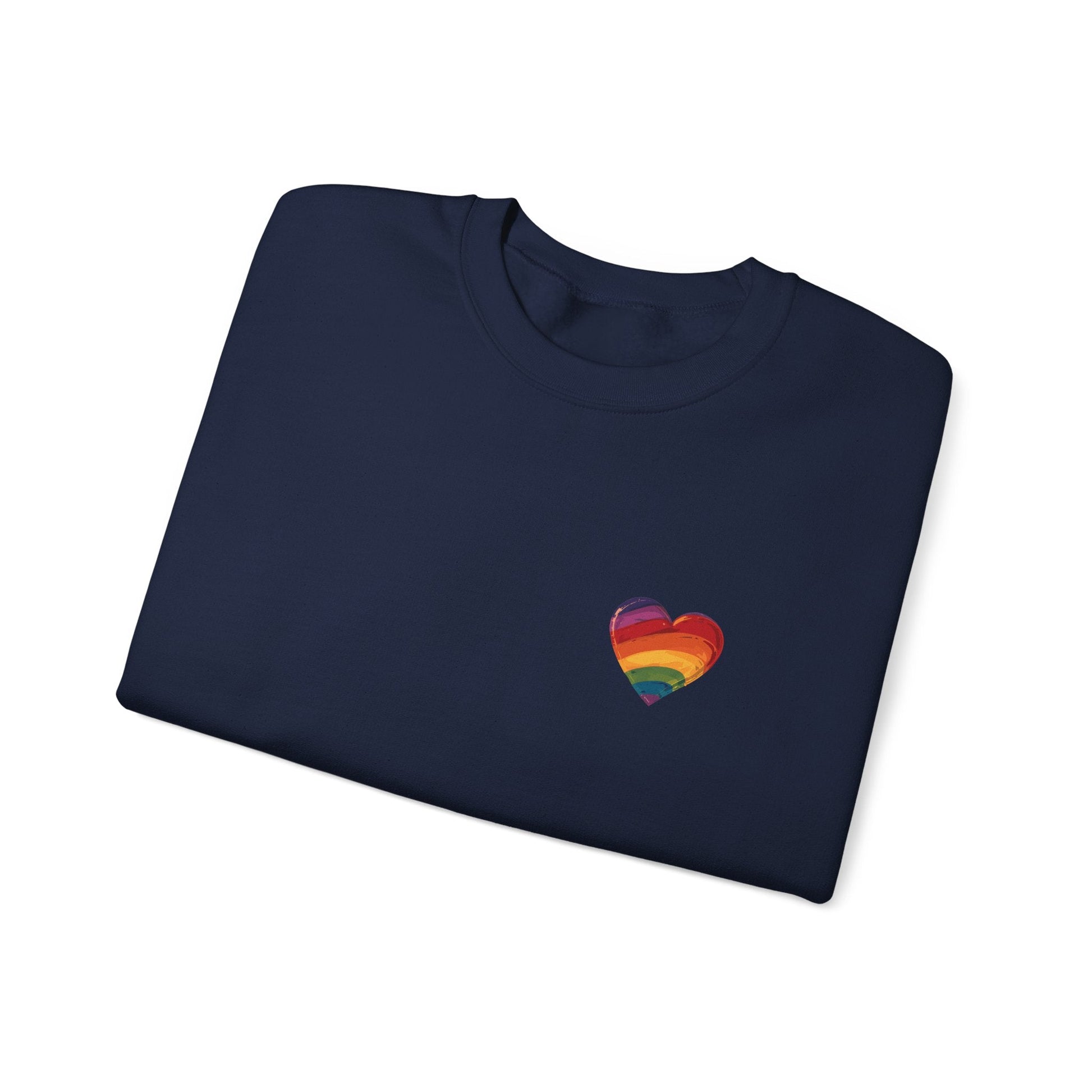 Cartoon Rainbow Heart - Unisex Sweatshirt - Sweatshirt - The Lucky Wombat