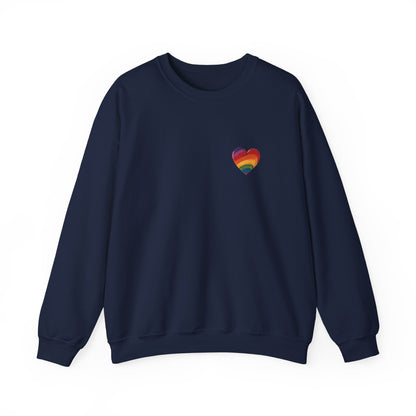 Cartoon Rainbow Heart - Unisex Sweatshirt - Sweatshirt - The Lucky Wombat