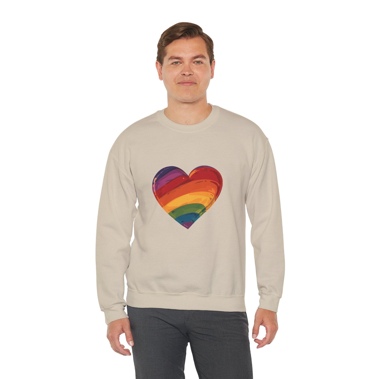 Cartoon Rainbow Heart - Unisex Sweatshirt - Sweatshirt - The Lucky Wombat