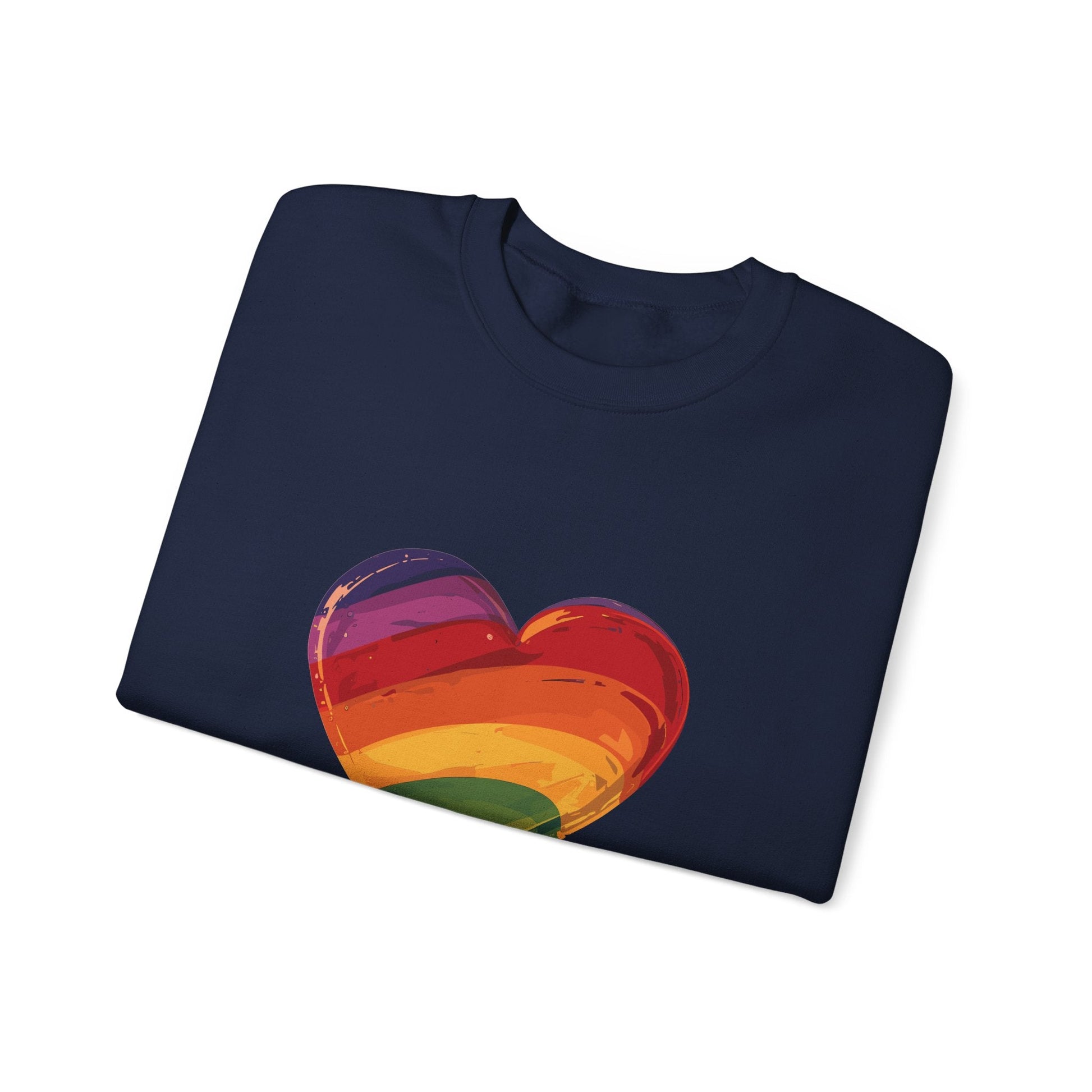 Cartoon Rainbow Heart - Unisex Sweatshirt - Sweatshirt - The Lucky Wombat