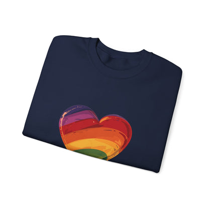 Cartoon Rainbow Heart - Unisex Sweatshirt - Sweatshirt - The Lucky Wombat