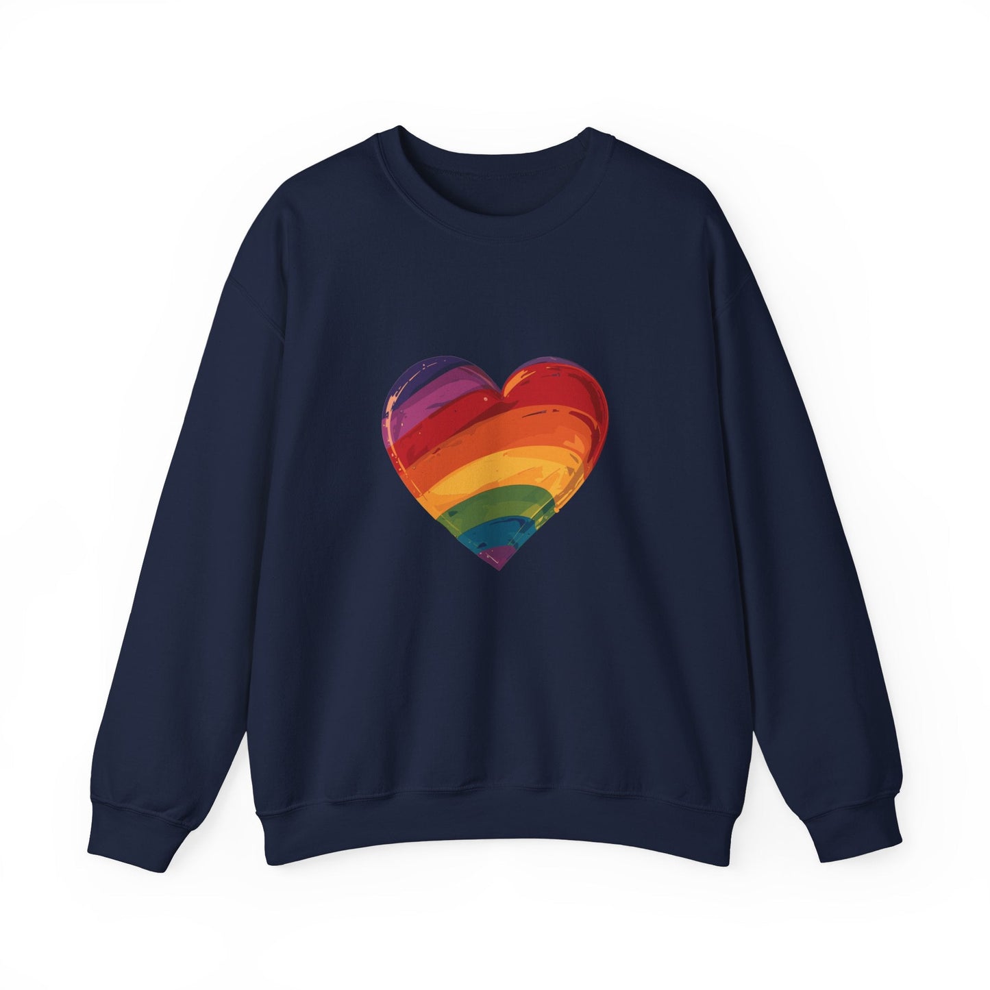 Cartoon Rainbow Heart - Unisex Sweatshirt - Sweatshirt - The Lucky Wombat